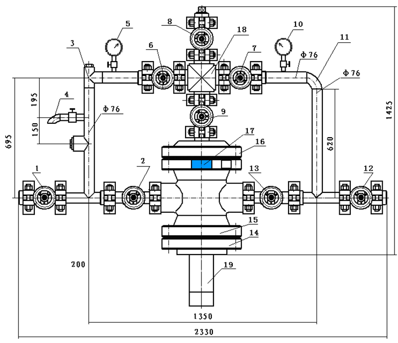 water injection wellhead and x-mas tree